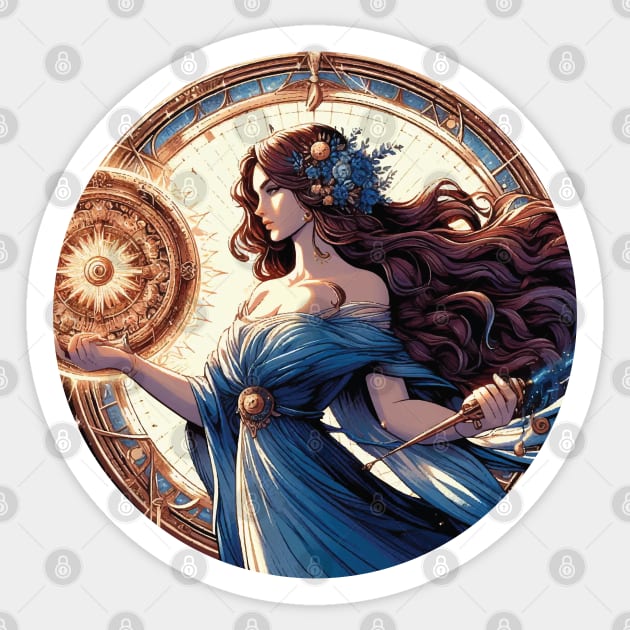 Moiraine is a Cairhienin Aes Sedai of the Blue Ajah Sticker by whatyouareisbeautiful